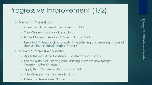 Progressive Improvement A 1-0-1