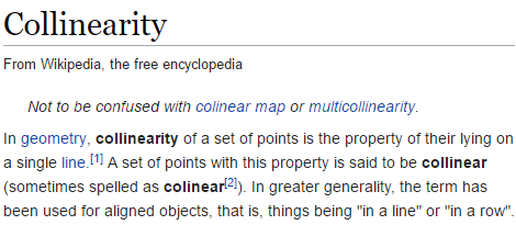 collinearity