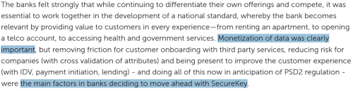 Monetization of data was clearly important